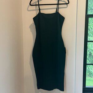 green midi bodycon dress